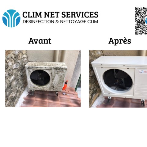 Avant/Après nettoyage groupe extérieur